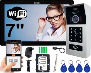 Digitálny 2-žilový video interkom WiFi 5TECH čierny monitor VIRGO ONE 7'' TWIN Series